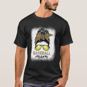 Camiseta Beisebol Branqueado Mãe Vida Leopardo Jogo de Arma