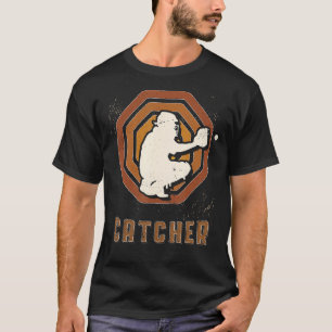 Camiseta Beisebol Catcher Vintage Retro Classic Sport Love