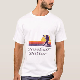 Camiseta Beisebol Com Bateria De Beisebol Retroativo Vintag