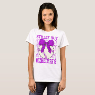 Camiseta Beisebol Coquette Strike Alzheimer