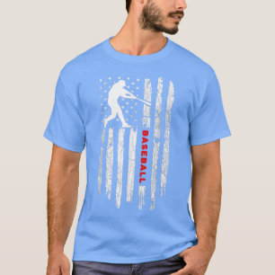 Camiseta Beisebol Da Bandeira Americana Vintage