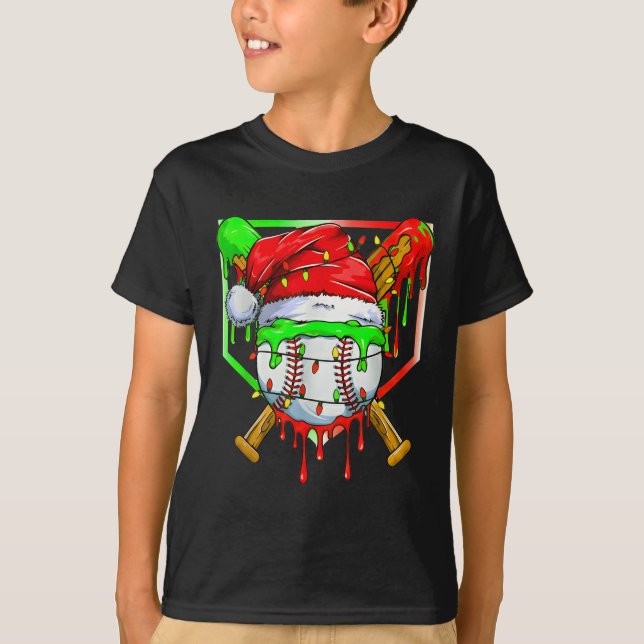 Camiseta Beisebol De Natal Para Barramento De Sorvete Para  (Frente)