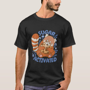 Camiseta Beisebol De Panda Vermelha Ativada Por Açúcar