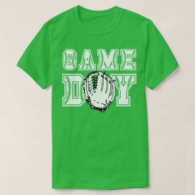 Camiseta Beisebol do Dia do Jogo 7 (Frente do Design)