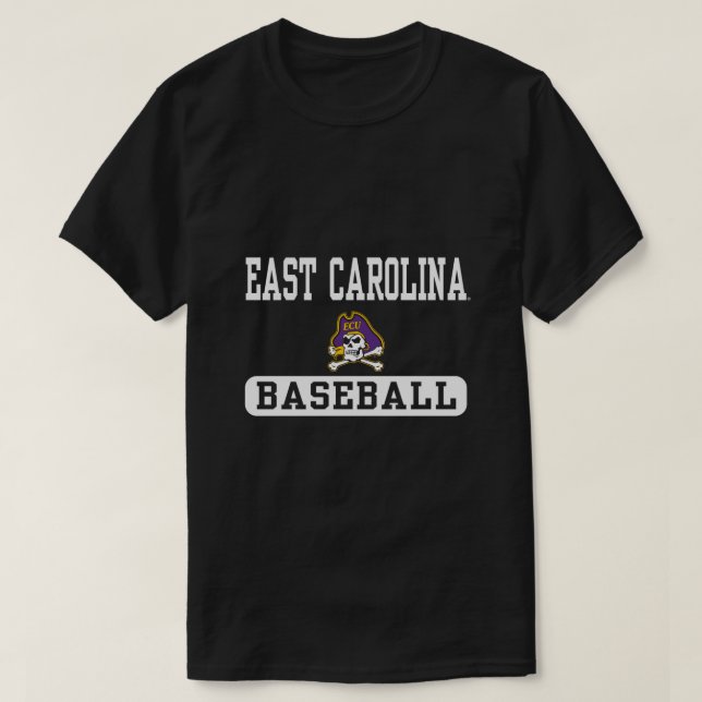 Camiseta Beisebol do East Carolina Pirates, Licenciado ofic (Frente do Design)