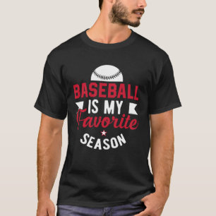 Camiseta Beisebol É Minha Época Favorita Jogador De Beisebo