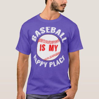 Camiseta Beisebol é o meu lugar feliz