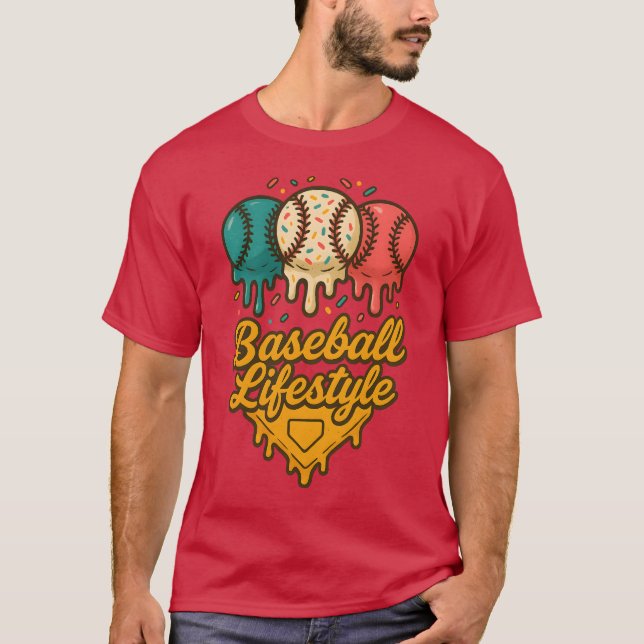 Camiseta Beisebol Estilo de Vida 101 Roupa Jovens Baseball  (Frente)