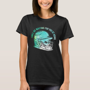 Camiseta Beisebol Eu Estarei Esperando Por Você Em Casa Fun