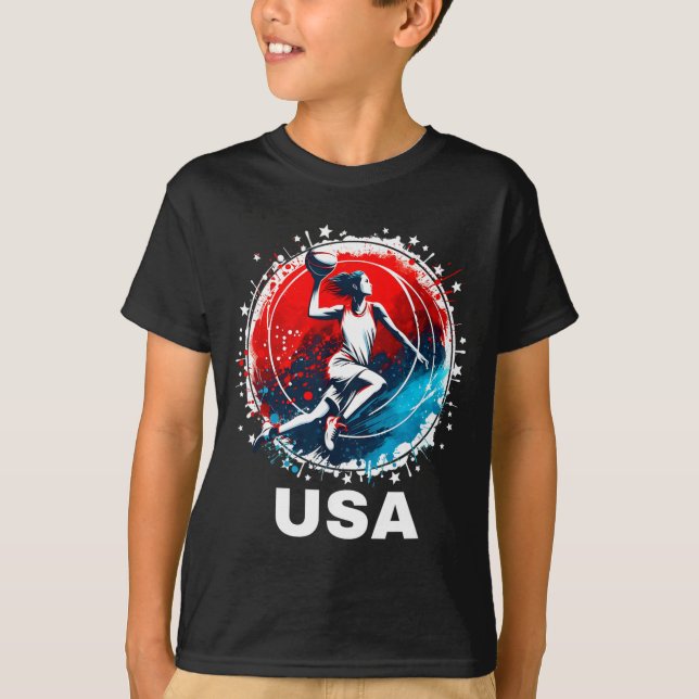 Camiseta Beisebol EUA Vá EUA Equipe (Frente)
