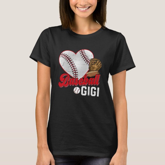 Camiseta Beisebol Gigi Beisebol Rapariga de Dia das Mães Cu (Frente)