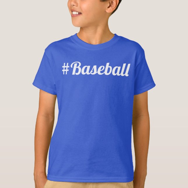 Camiseta Beisebol Hashtag Jovens Ventilador Deve Ter (Frente)