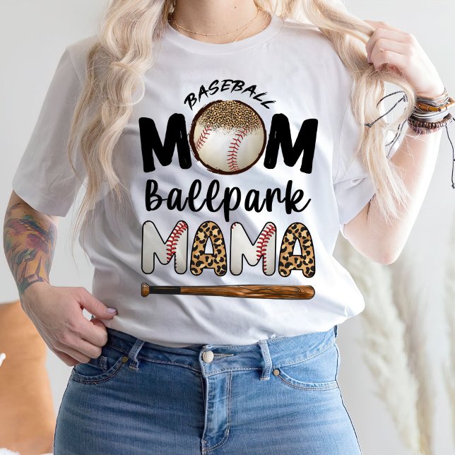 Camiseta Beisebol Mãe Ballpark Mama (Criador carregado)
