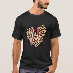 Camiseta Beisebol Mãe Leopardo Engraçado Softball Mãe D