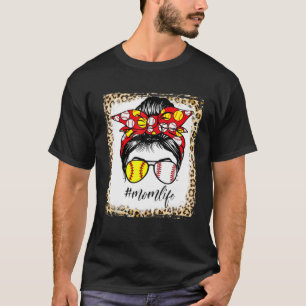 Camiseta Beisebol Mãe Vida Cabelo Maluco Cabelo Solto Sang