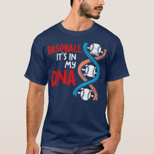 Camiseta Beisebol No Meu DNA Engraçado Jogador Da Equipe De
