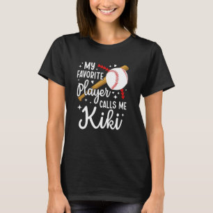 Camiseta Beisebol Orgulhoso Kiki De Um Jogador De Beisebol 