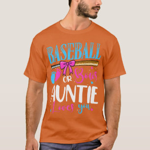 Camiseta Beisebol Ou Arco Tia ama Você Rosa ou Blue Gen