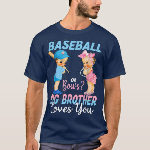 Camiseta Beisebol Ou Arcos Grande Irmão Te Ama Sexo Bebê