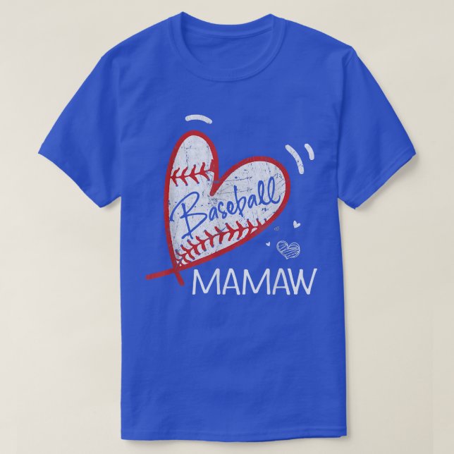 Camiseta Beisebol Ou Arcos Mamaw Te Ama Sexo Reveal Gra (Frente do Design)