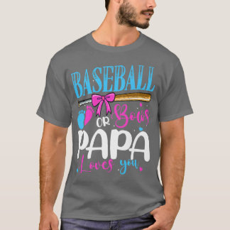 Camiseta Beisebol ou Arcos Papa te ama Rosa ou Gende Azul