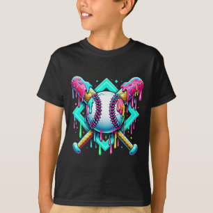 Camiseta Beisebol Para Garotas De Sorvete Para Rapazes
