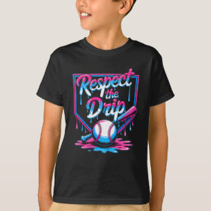 Camiseta Beisebol Para Jovens Que Conduzem Sorvete Respeita