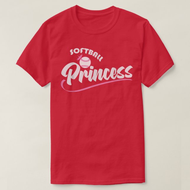 Camiseta Beisebol Princesa Softball (Frente do Design)