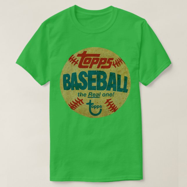 Camiseta Beisebol Retro Topps o verdadeiro dá uma pancada (Frente do Design)