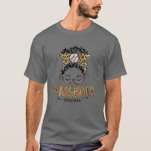 Camiseta Beisebol Sangrado Mãe, Sério Bun Softball Mãe Moth