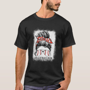 Camiseta Beisebol Sangrado Mãe, Sério Bun Softball Mãe Moth
