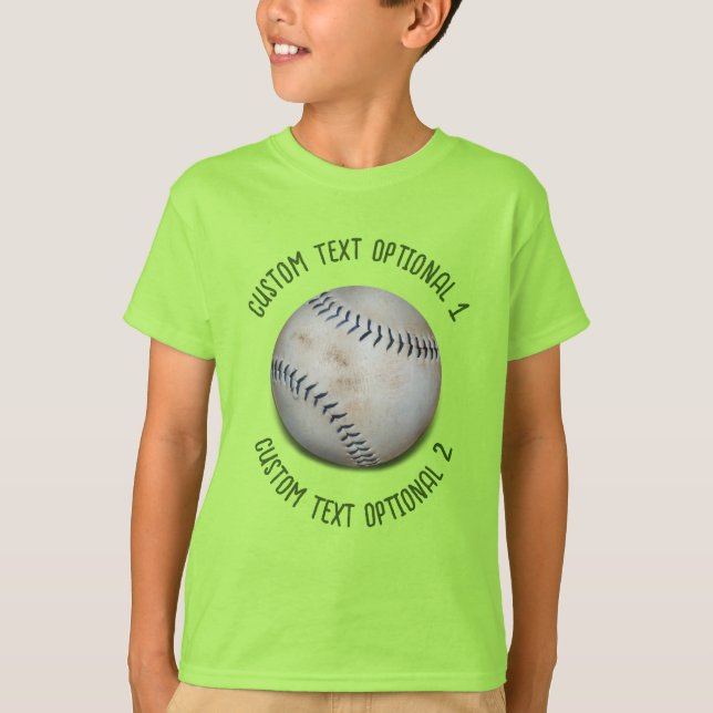 Camiseta Beisebol Softball com Texto (Frente)