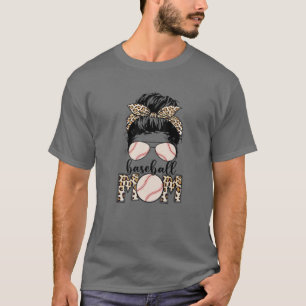 Camiseta Beisebol Softball Mãe Dia de as mães Leopard Mensa