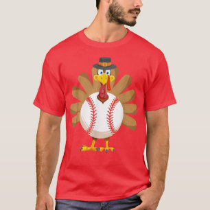 Camiseta Beisebol Turquia Ação de Graças para Meninos Crian