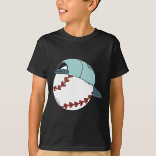 Camiseta Beisebol Vintage Com Chapéu De Boné Para Homens