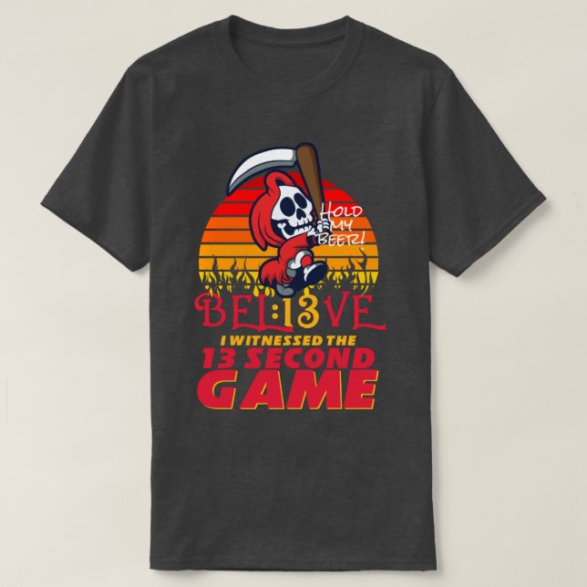 Camiseta BEL13VE Kansas City Be the Grim Reaper 13 Second G (Frente do Design)