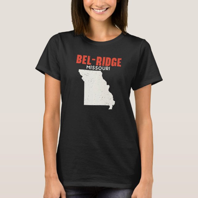 Camiseta Bel Ridge Missouri EUA State America Viagem Missou (Frente)