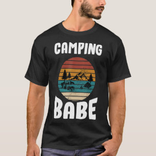 Camiseta Bela acampada, mulher acampada, acampamento, acamp