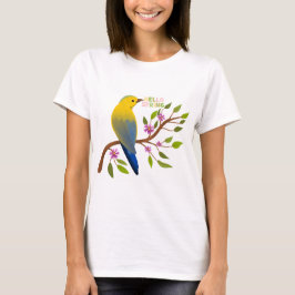 Camiseta Bela Alô, Primavera de Pássaro Tee para Ela | Natu