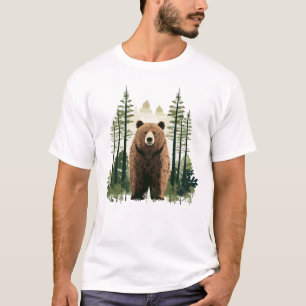 Camiseta Bela Animal Bela Cinzenta Natureza Arte Selvagem