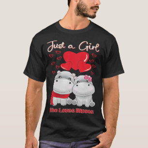 Camiseta Bela Animal Dizendo Apenas Uma Menina Que Ama Hipp