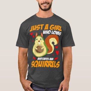 Camiseta Bela Animal Só Uma Menina Que Ama Abacates E Squ
