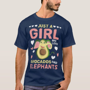 Camiseta Bela Animal Só Uma Menina Que Ama Avocados E Ele