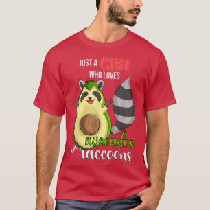 Camiseta Bela Animal Só Uma Menina Que Ama Avocados E Rac