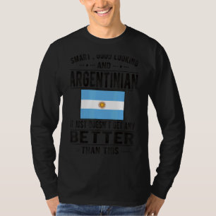 Camiseta Bela aparência Bandeira argentina Argentina