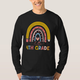 Camiseta Bela Arco-Íris Alô, 4º Grau Professor Primeiro Dia