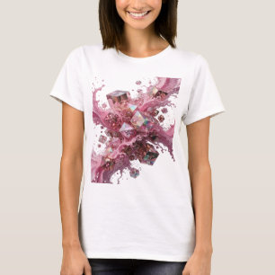 Camiseta Bela ARTE ABSTRATA Printa de Arte em Prata v2
