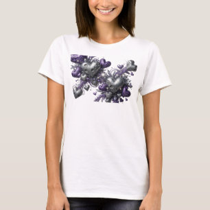 Camiseta Bela ARTE ABSTRATA Roxa Arte Vestível