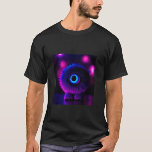 Camiseta Bela Arte Adorável Do Monstro Fluffy