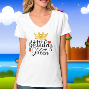 Camiseta Bela Arte da Rainha de Aniversário